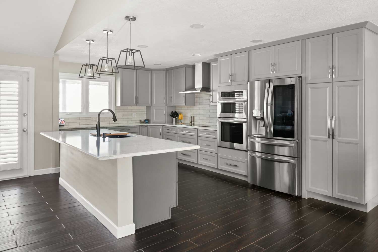 kitchen remodel with gray cabinets seminole county fl 
