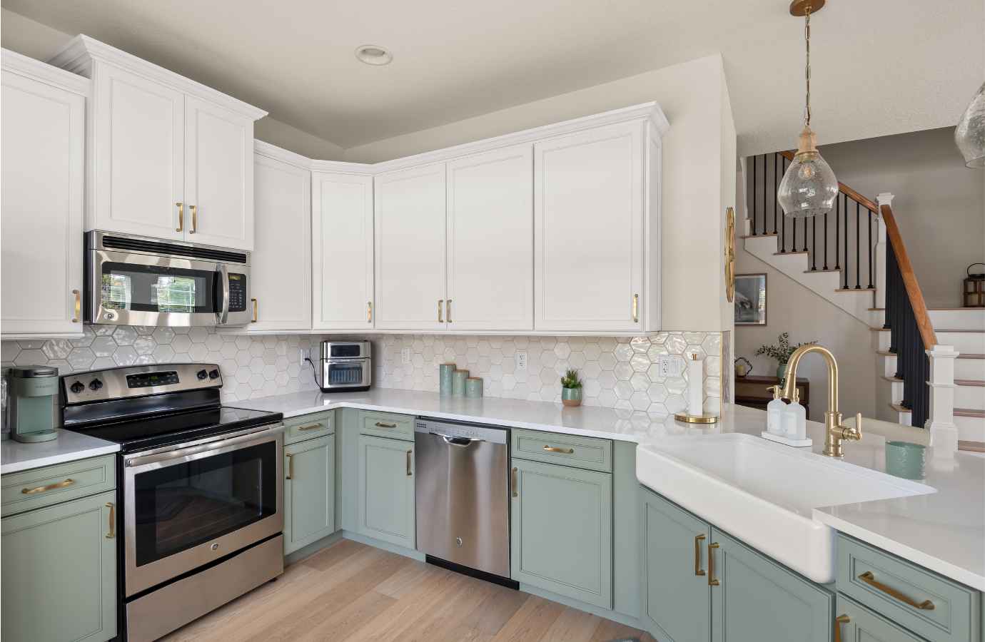 kitchen makeover, two toned kitchen, tampa fl 