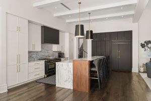 winter park, fl kitchen renovation rich walnut island and full view