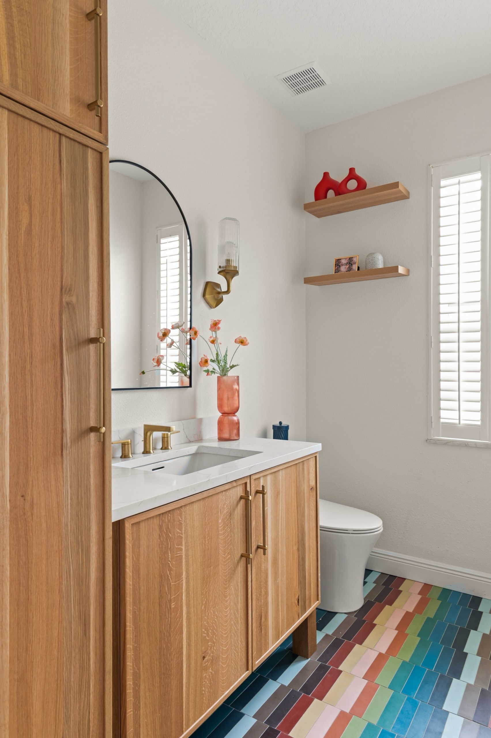 Amelia Pond Drive powder remodel vanity and cabinet